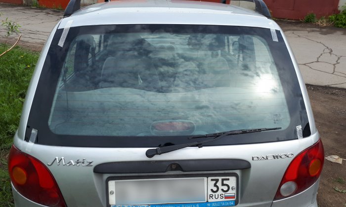 Поставили заднее стекло на Daewoo Matiz