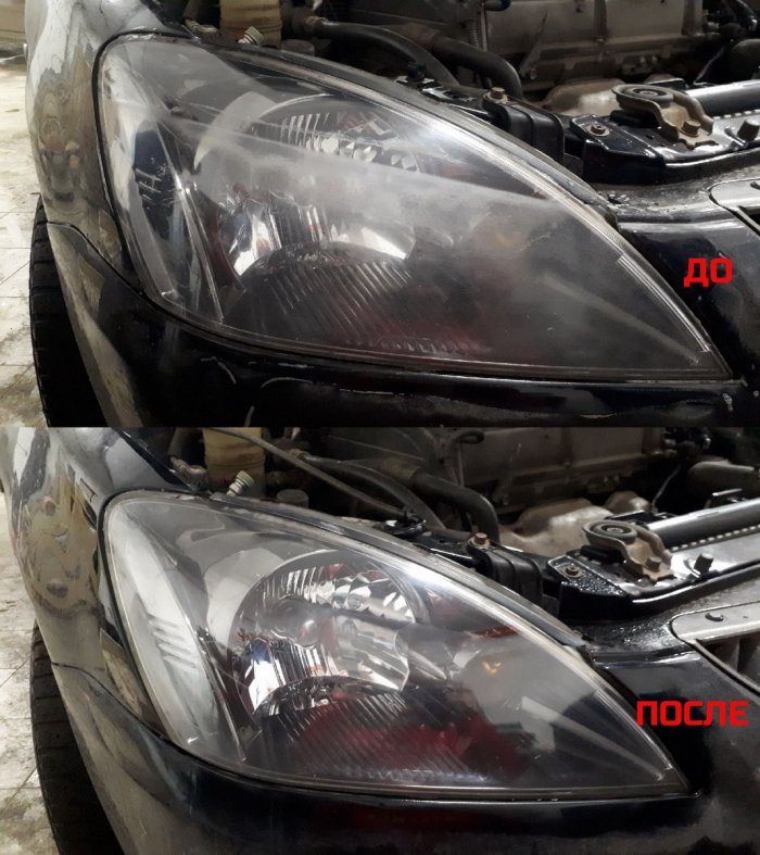 Полировка фар Mitsubishi Lancer 9