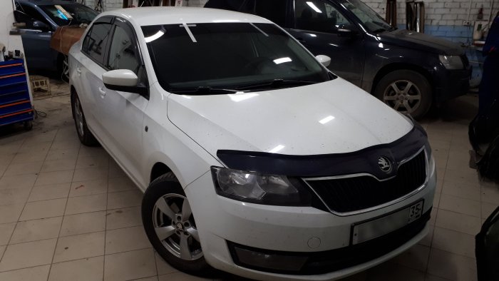 Лобовое стекло на Skoda Rapid